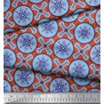 thumbnail image 3 of Soimoi Polyester Crepe Fabric Floral Mandala Print Fabric by The Yard 42 Inch Wide, 3 of 3