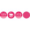 thumbnail image 2 of Darling Souvenir Candy 190 Pcs Baby Shower Theme Stickers DIY Chocolate Labels-Magenta, 2 of 2