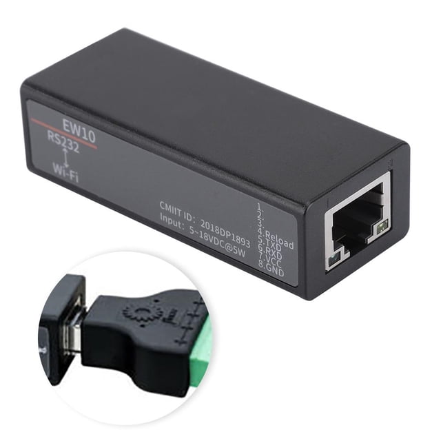 POCREATION Wifi Serial Server, Remote Parameter Batch Import And Export RS232 To Wifi, 5-36vdc 160mhz