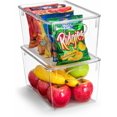thumbnail image 1 of Sorbus Clear Storage Bins - Multi-Purpose Organizers for Kitchen, Pantry, Fridge, and Cabinet (Large, 2 Pack), 1 of 7