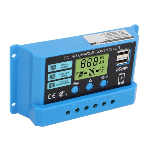 Solar Charge Controller,Solar Charge Controller 12V Solar Battery Regulator PV Solar Controller Tried and Trusted