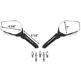 thumbnail image 3 of Krator Rétroviseurs de Moto Squelette Noir/chrome Compatibles avec Suzuki GSXR GSX-R Gixxer 1100, 3 of 3