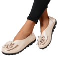 thumbnail image 3 of B91xZ Chaussures Mocassins à Enfiler pour Femmes Habillées Confortables Ballerines Chaussures Plates de Travail Ballerines Bout Rond Chaussures Habillées, Or 7, 3 of 5