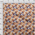 thumbnail image 3 of oneOone Velvet Orange Fabric Floral Sewing Craft Projects Fabric Prints By Yard 58 Inch Wide, 3 of 4