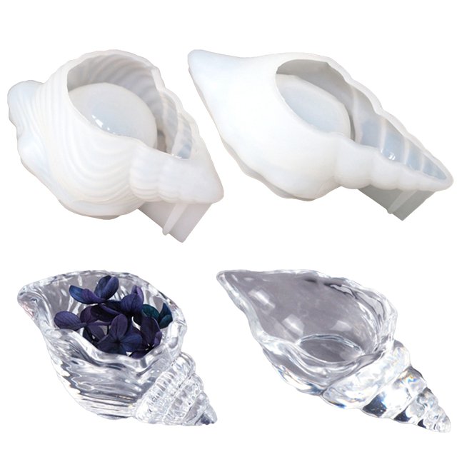 Conch Silicone Mold Fashion Epoxy Mold Casting Mold for DIY Beauty Sponge Holder