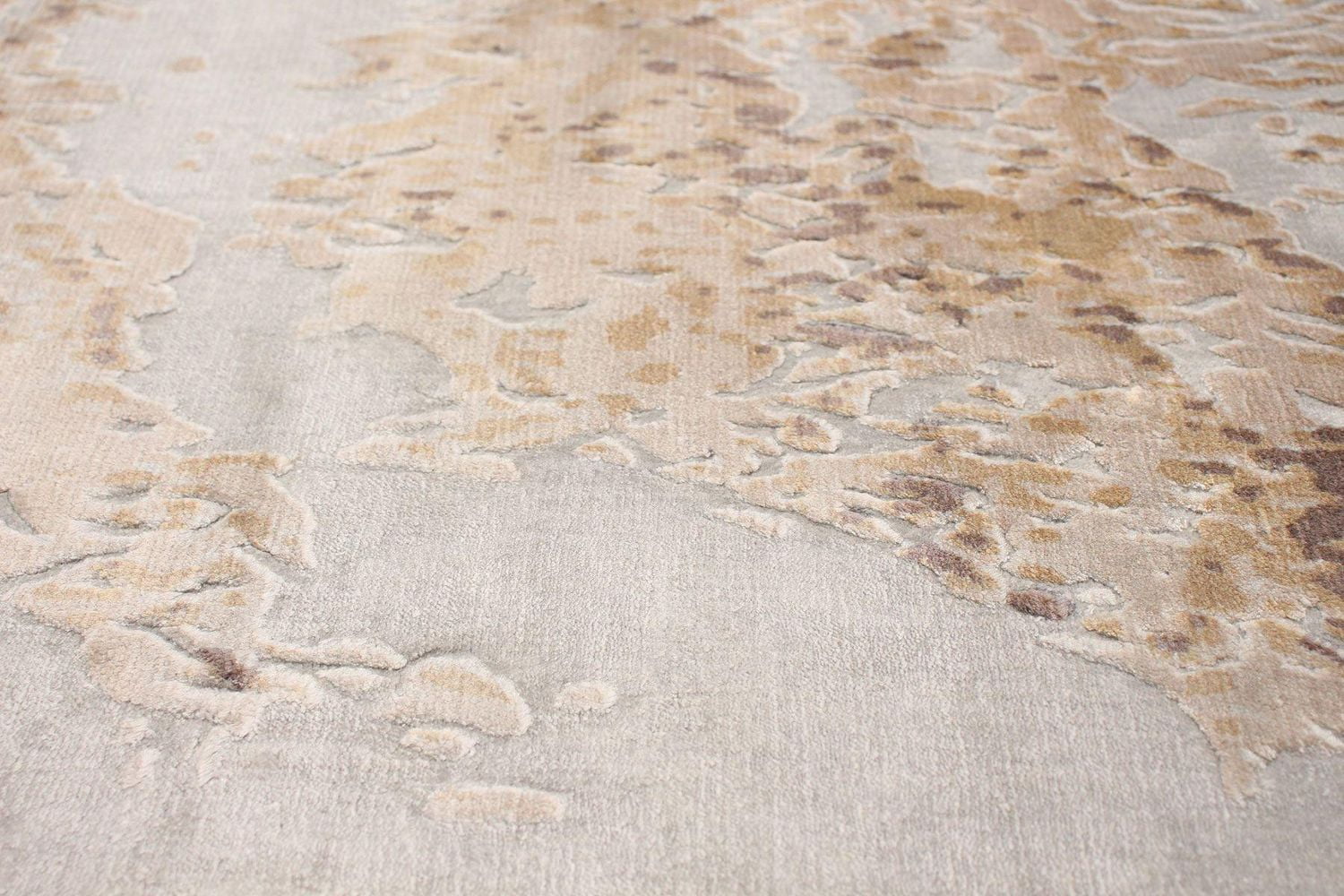 ECARPETGALLERY Tapis Métier Main pour Salon, Salle à Manger et Chambre à Coucher <br>Texturé Collection Galleria 5'3" x 7'6" en Gris