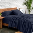 thumbnail image 2 of Bare Home Premium 1800 Collection 4-Piece Bed Sheet Set, Full, Midnight Blue, 2 of 10