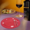 thumbnail image 4 of Round Woven Placemats, Non-Slip Heat Resistant Table Mats, Easy Clean Holiday Kitchen Table Decor for Family Dinners and Gatherings, 4 of 6