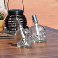 thumbnail image 4 of Sunnydaze Grinning Skull Glass Tabletop Torches - Clear - 4-Pack, 4 of 9