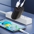 thumbnail image 1 of 65W USB C Wall Charger 3 Port PD Fast Charging Block, Compact Power Adapter with GaN Tech for 15 Pro, Portable Travel Charger Cube for Laptop Phone Tablet, Black, 1 of 7