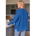 thumbnail image 2 of ORUYROP Women's Crewneck Batwing Long Sleeve Sweater 2023 Fall Oversized Ribbed Knit Side Slit Pullover Top, 2 of 7