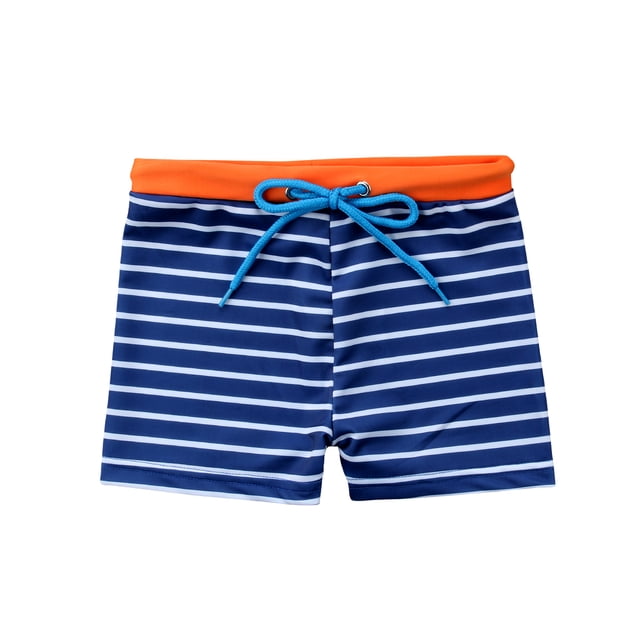 Little boy swimming trunks cute shark/star/stripe print low-cut