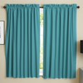 thumbnail image 1 of Blazing Needles Twill Drapery Panel (Set of 2), 63" by 52", Aqua Blue, 1 of 2