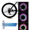 thumbnail image 2 of Cagogo under $5 Bike Wheel Spoke Lights, 32 LED Bike Wheel Spoke Light with Colorful Patterns, Cycling Safety Light for Bicycle Wheels, Waterproof IP65 Motion Sensor Activated, 2 of 9