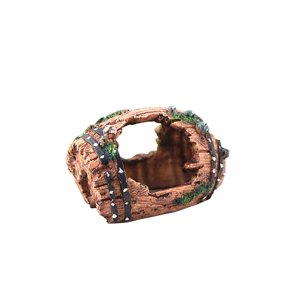 Resin Aquarium Ornament Barrel Aquarium Decorations Wine Barrels Fish Tank Artificial Barrel Aquatic Caves Hide