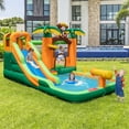 thumbnail image 2 of Gymax Inflatable Water Slide Park Monkey Bounce House Splash Pool without Blower, 2 of 9