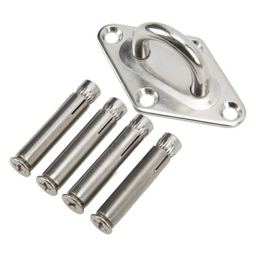 Spptty Stainless Steel Heavy Duty Eye Plate,Hammock Chair Ultimate Hanging Kit,Stainless Steel Ceiling Wall Mount Hook Heavy Duty Anchor Eye Plate For Boat Yoga Swings