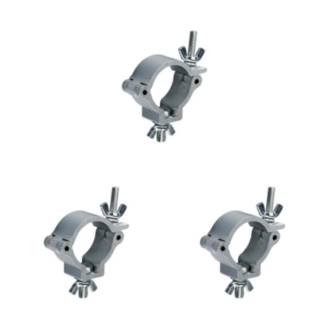 tamizeot Versatile Lighting Hook Mount for Club Exhibition Event Alloy Wrap Around Clamp Silver Master 3Set