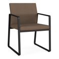 thumbnail image 1 of Gansett Reception Waiting Room Healthcare Guest Chair / Black Steel / Brown, 1 of 5