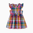 thumbnail image 2 of PatPat Family Matching Sets Preppy Style Solid Color Polo Shirt or Colorful Plaid Ruffle Hem Belted Strap Dress, 2 of 4