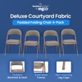 thumbnail image 2 of MECO Chaise Pliante Rembourrée en Tissu de Cour Confort Deluxe (Ensemble de 4), 2 of 11
