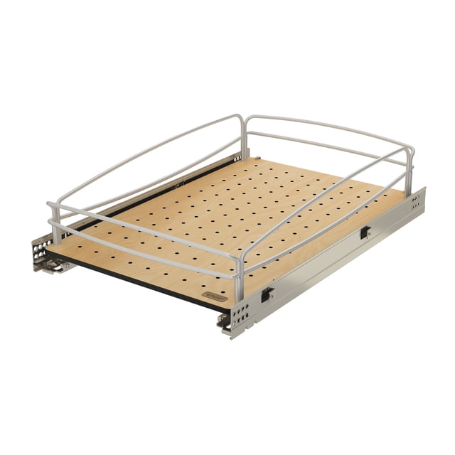 Rev-A-Shelf Solid Bottom Pull Out Base Cabinet Organizer, 54BK-15SC-1