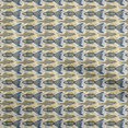 thumbnail image 1 of oneOone Cotton Poplin Medium Blue Fabric Asian Block Sewing Craft Projects Fabric Prints By Yard 56 Inch Wide, 1 of 4