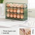 thumbnail image 1 of Auto Flip Egg Organizer  3-Tier Egg Holder Storage 30 Count  Egg Storage, 1 of 5