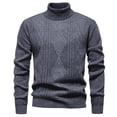 thumbnail image 1 of LIaqionyy Chandail pour Hommes Grande Taille Col Rond Tricot Manches Longues Hauts Chauds Automne Hiver Chandails, 1 of 4