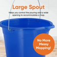 thumbnail image 5 of Superio Round Bucket 10 Liter, Blue (2 Pack), 5 of 5