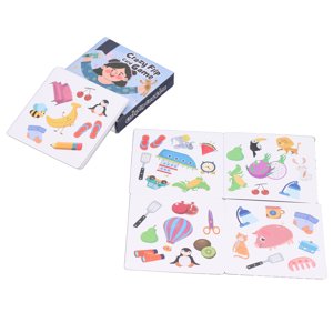 Jeux de cartes assortis, règles simples Flip Card Jeu Cadeaux Conseil familial Jouets Papier pour les enfants pour jouer quotidiennement