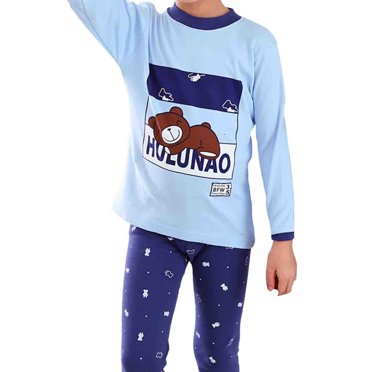 TBWNWG Girls Sleepwear & Robes Cartoon Bunny Crewneck Pajamas Comfortable Long Sleeve Toddler Sleepwear for Kids,Size 3-4 Years