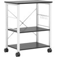 thumbnail image 4 of SOGES 3-Tier Kitchen Baker's Rack Utility Microwave Oven Stand Kitchen Cart Island Black, 4 of 8