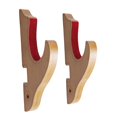 thumbnail image 2 of jifeng Wall Mount Display Stand, Display Hanger, Bamboo, Velvet Padded Hook Wall Display Rack for Flute Tanto 1 Tier, 2 of 9