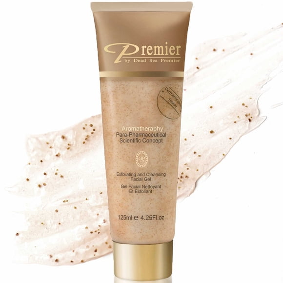 Premier Dead Sea exfoliating face scrub & face wash Classic Para-Pharmaceutical Micro Grains face scrub face cleanser witch hazel jojoba oil skin car