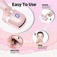 thumbnail image 4 of Boucleuse Électrique Rechargeable pour Cils, 2 Méthodes de Chauffage, en Plastique ABS, 4 of 5