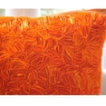 thumbnail image 2 of Pillow Covers, Throw Pillow Covers 22x22 inch (55x55 cm), Orange Accent Pillows, Abstract Ribbon Textured Pillows Cover, Art Silk Square Pillows, Halloween Decorations - Orange Peel, 2 of 4