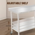 thumbnail image 4 of BeesClover Stainless Steel Table for Prep & Work with Backsplash, Kitchen Heavy Duty Table with Adjustable Under Shelf and Foot for Restaurant, Home and Hotel, 4 of 6