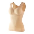 thumbnail image 2 of UPPADA Womens Shapewear Tank Top with Built In Bra Seamless Body Shaper Slimming Compression Camisole Tank Tops Seamless Cami Tank Top Stretch Comfy Soft Base Tees Beige,M, 2 of 3