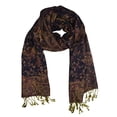 thumbnail image 1 of Peach Couture Châle Enveloppant Élégant Réversible à Motif Cachemire Pashmina, 1 of 1
