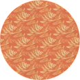thumbnail image 1 of Ahgly Company Tapis Rond Lavable en Machine Intérieur Transitionnel Orange, 5 Pieds Rond, 1 of 7