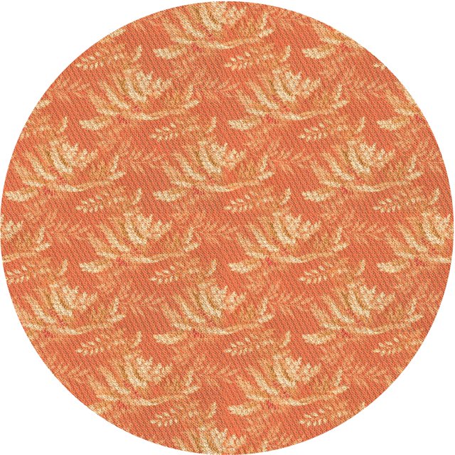 Ahgly Company Tapis Rond Lavable en Machine Intérieur Transitionnel Orange, 5 Pieds Rond