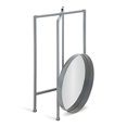 thumbnail image 5 of Kate and Laurel Celia Table d'Appoint Ronde avec Plateau Miroir, 14 Pouces x 14 Pouces x 25,75 Pouces, Gris, Table d'Appoint Moderne Pliable en Métal, 5 of 5