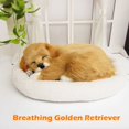 thumbnail image 3 of Realistic Sleeping Plush Breathing Dog Furry Dog With Mat Creative Animals Decor Stuffed Animal Doll, 3 of 5