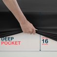 thumbnail image 2 of Lux Decor Collection Premium 1800 Ultra-Soft Microfiber Machine Made Deep Pocket Fitted Sheets - Twin, Black, 2 of 5