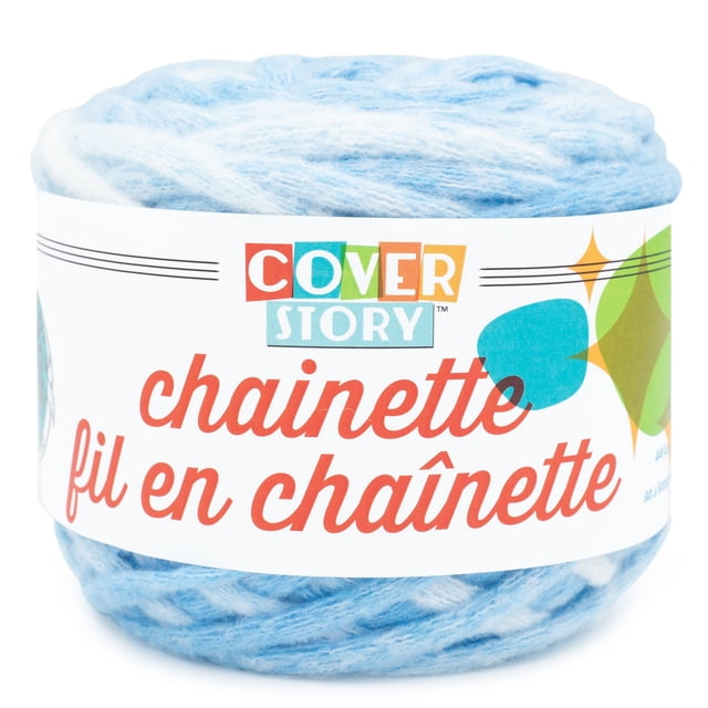 Lion Brand Fil à Tricoter Chainette Cover Story - Bleu Ciel 565-208