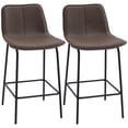 thumbnail image 1 of HOMCOM Modern Bar Stools Set of 2 Counter Height Bar Chairs Kitchen, 1 of 10