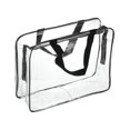 thumbnail image 3 of Unique Bargains L Size Clear PVC Toiletry Bag Makeup Cosmetic Pouch with Zipper Handle, Black, 3 of 6