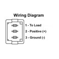 thumbnail image 2 of JR Multi Purpose Switch 12575 12 Volt; Single Switch; Single Pole Single Throw SPST; Rocker; 1.125 Inch x 0.550 Inch Cutout; 1.120 Inch x 0.547 Inch Switch; Amber Illuminated; Ivory, 2 of 3