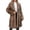 Coffee, variant on EQWLJWE Women Long White Fluffy Coat Brown Faux Fur Winter Coats for Women Long Soft Coat Warm Gray Faux Fur Jackets Open Front Overcoat Outerwear